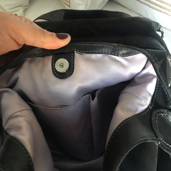 COACH Vintage Signature Black Bag with scarf - Picture 9 of 12